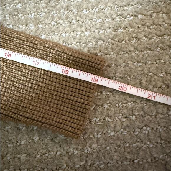 NWT Fashion Nova Tamara Camel Ribbed‎ Knit Sweater Maxi Bodycon Dress Size XS - Picture 8 of 12